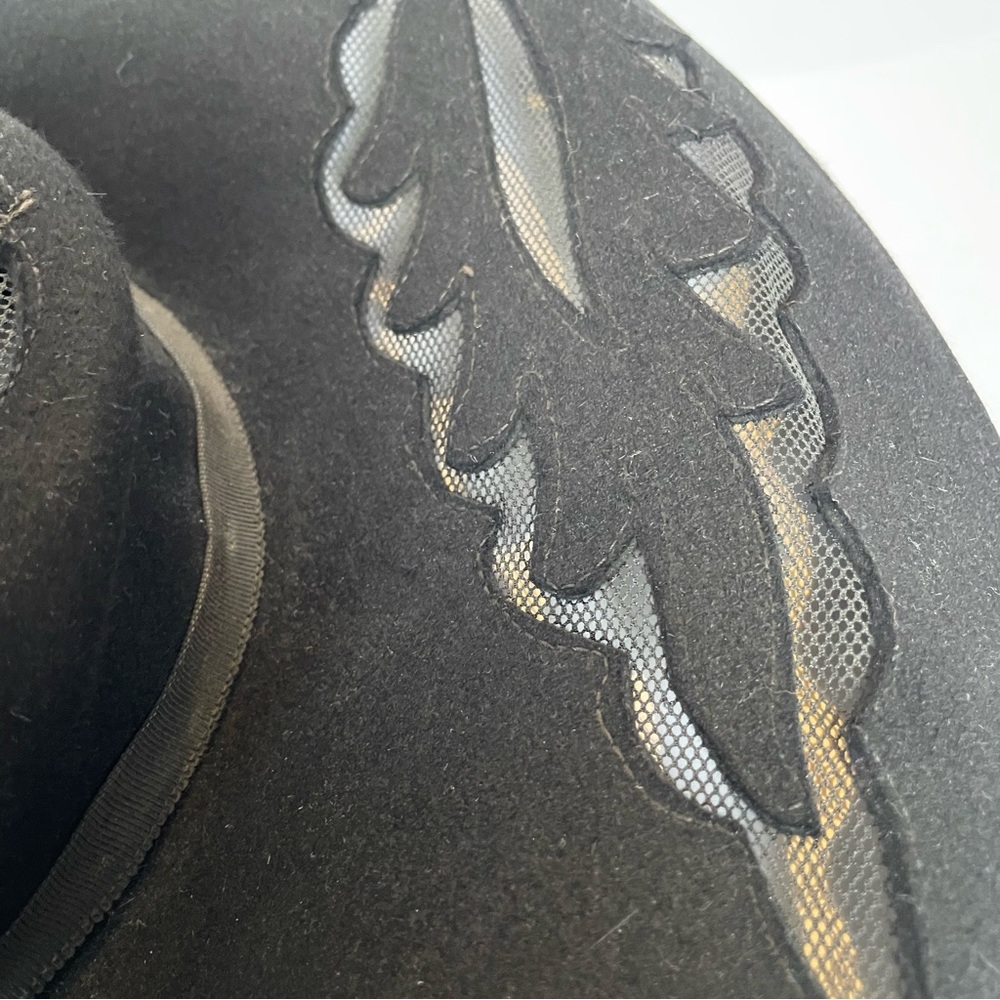 Vintage Wide Brim Hat Lace Cut Out - Picture 9 of 12